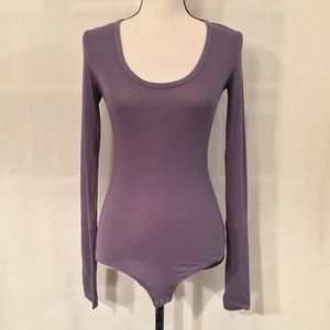 NWT Free People gray scoopneck easy peasy tee bodysuit